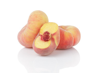 ripe flat donut peaches