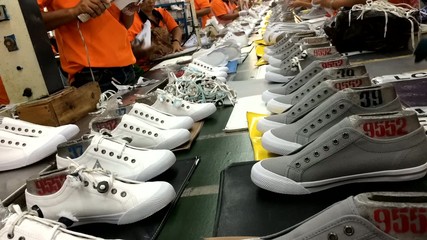 time-lapse of shoe making process