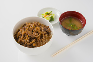 牛肉とごぼうの煮物、牛丼風