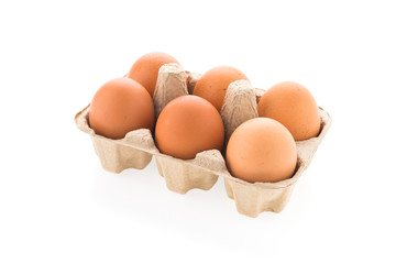 Eggs isolated on white background