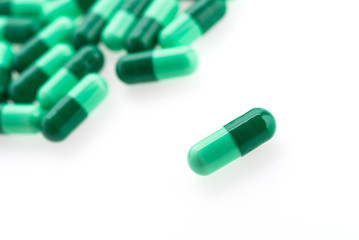 Pills tables isolated on white background