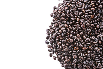 Coffee beans isolated on white background