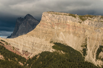 eroded rock face in Dolomites