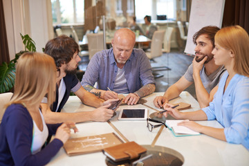 Co-workers at meeting