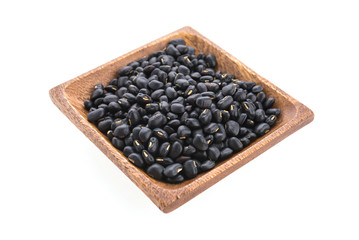 Black beans isolated on white background