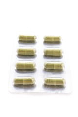 Capsule pill isolated on white background