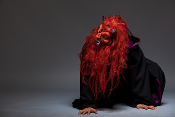 halloween monster on dark background