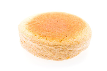 English muffin isolated on white