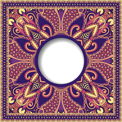 decorative pattern of ukrainian ethnic carpet design with place