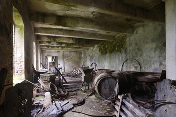 Fototapeta na wymiar old abandoned cellar