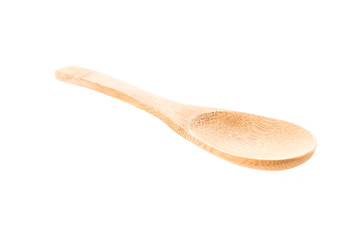 Wooden spoon isolated on white background