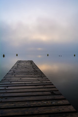 Morgendämmerung am "Schwarzer See", Mecklenburgische Seenplatte