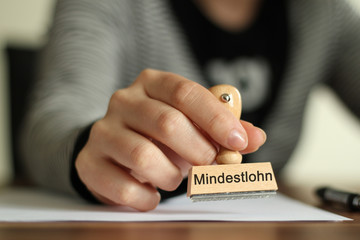 Mindestlohn Stempel