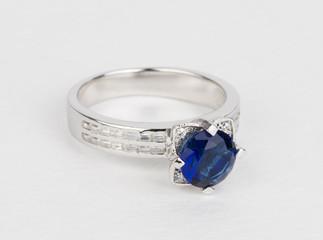 Fashionable women's jewelry ring - Stock Image macro.