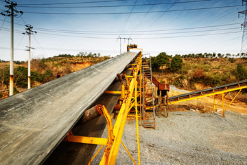 Open pit mining and processing plant for crushed stone