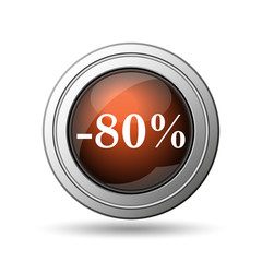80 percent discount icon