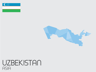 Set of Infographic Elements for the Country of Uzbekistan