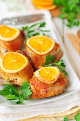 Roast Chicken with Oranges