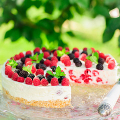 No-bake Raspberry Cheesecake
