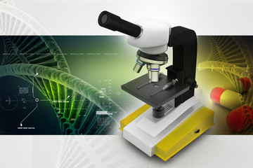 microscope on abstract background