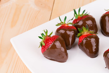 Strawberries in chocolate