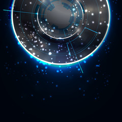 Abstract Modern technology circles vector background