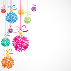 fond abstrait-boules de no&euml;l