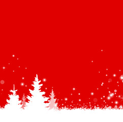 Winter Weihnachten B&auml;ume rot