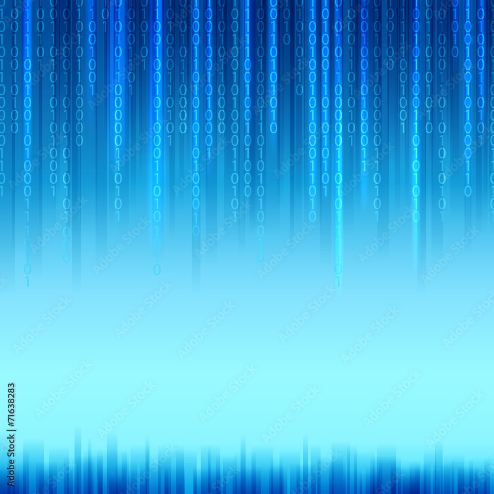 Poster Abstract binary code background.