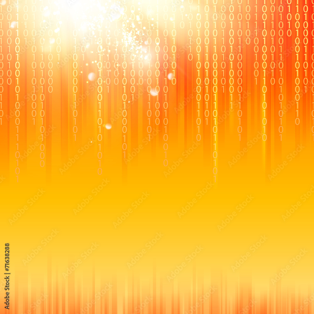 Poster Abstract binary code background.