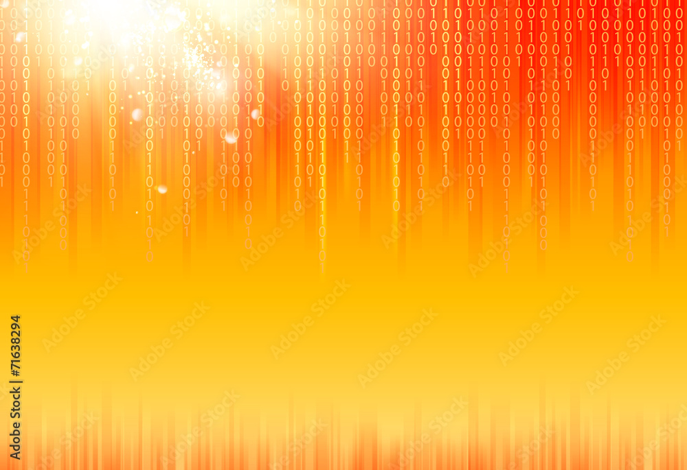 Poster Abstract binary code background.
