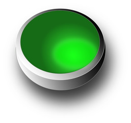 3D green Button