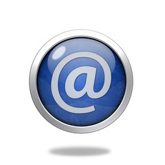 Email circular icon on white background