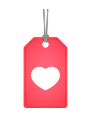 label icon with a heart