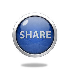 share circular icon on white background
