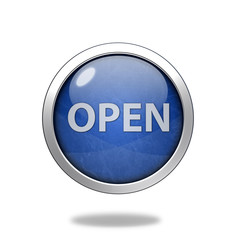 open circular icon on white background