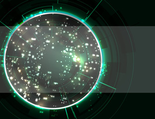 Abstract Modern technology circles vector background