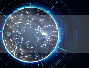 Abstract Modern technology circles vector background