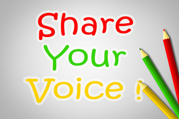 Share Your Voice Concept