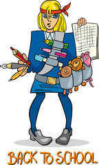 back to school cartoon illustration