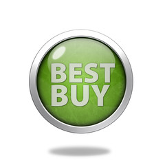 Best buy circular icon on white background