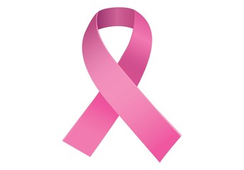 Pink breast cancer awareness ribbon - obrazy, fototapety, plakaty