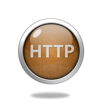 http circular icon on white background