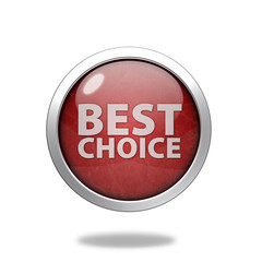 Best choice circular icon on white background
