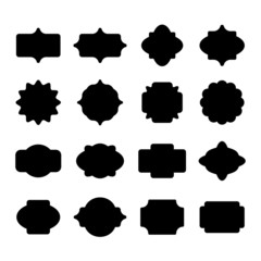 Blank Label and Border Set. Vector.