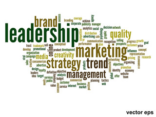 Vector conceptual business word cloud