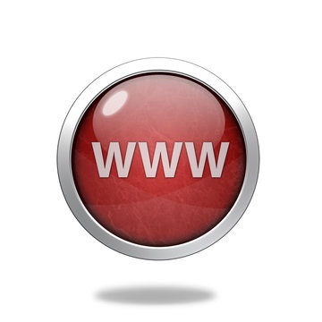www circular icon on white background