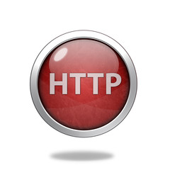 http circular icon on white background