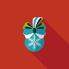 Christmas hanging flat icon with long shadow,eps10