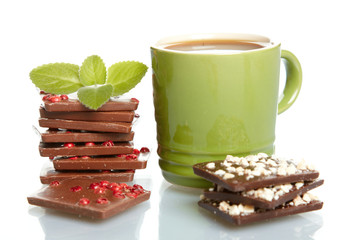 cup of coffee and chocolate